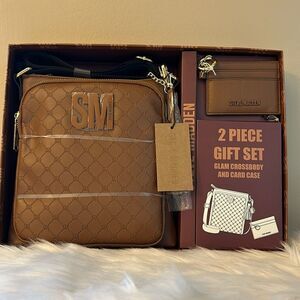 NIB Steve Madden 2PC Gift Set w/Wallet - Cognac